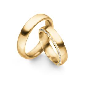 Gelbgold, Ringe, Henrich & Denzel Acanto Trauringe G4239.11000-G1905.55000