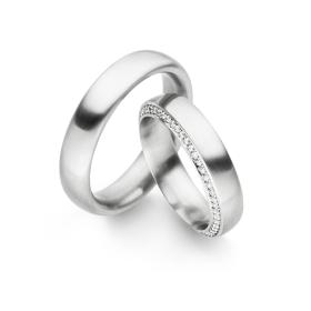 Platin, Ringe, Henrich & Denzel Acanto Trauringe P4239.11000-P1905.55000