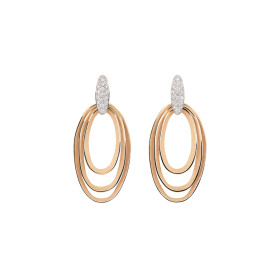         Roségold, Ohrringe, Cammilli Dune Chic Pavé Ohrringe GOR3711PAVJ
