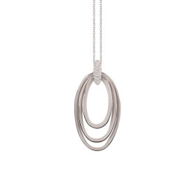 Weißgold, Halsschmuck, Cammilli Dune Chic Pavé Anhänger mit Halskette GPE3671PAVW