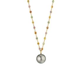 Gelbgold, Halsschmuck, Gellner MODERN CLASSICS Collier mit Einhänger 5-24481-04