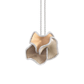 Weißgold, Halsschmuck, Cammilli Sultana Anhänger mit Halskette GPE2990T