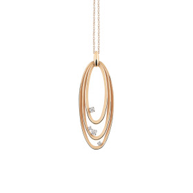 Roségold, Halsschmuck, Cammilli Dune Chic Anhänger mit Halskette GPE3675ICOJ