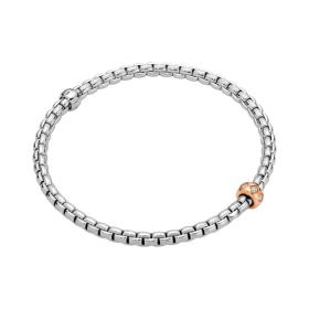 Weißgold, Armschmuck, FOPE Eka Flex'it Armband mit Diamanten in Rautenfassung 73101BX_BB_B_XRX_0XS