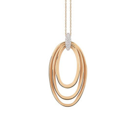 Weißgold, Halsschmuck, Cammilli Dune Chic Pavé Anhänger mit Halskette GPE3673PAVJ