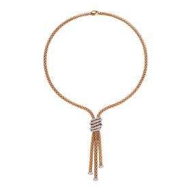 Roségold, Halsschmuck, FOPE Solo Halskette mit Diamanten 65106CX_PB_R_RRR_043