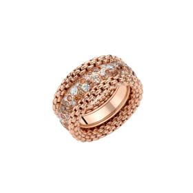 Roségold, Ringe, FOPE Bubble Ring mit weissen und braunen Diamanten 71208AX_PW_R_XRX_140