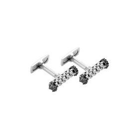 Weißgold, Armschmuck, FOPE Solo Manschettenknöpfe mit schwarzen Diamanten 00506GX_BN_B_X1X_000