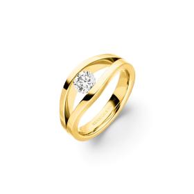 Gelbgold, Ringe, Henrich & Denzel Tensio Solitärring G7500.05000