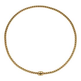 Gelbgold, Halsschmuck, FOPE Eka Flex'it Halskette mit dekorativem Verschluss 07F01CX_BN_G_XGX_034