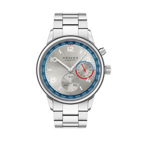 Unisex, NOMOS Glashütte Club Sport Neomatik Weltzeit silber 791