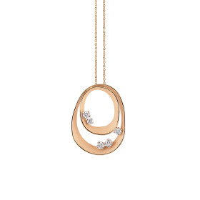 Weißgold, Halsschmuck, Annamaria Cammilli Dune Loops Anhänger mit Halskette GPE3516J