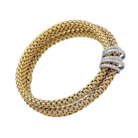 Weißgold, Armschmuck, FOPE Solo Flex'it Armband mit Pavébesatz 65106BX_PB_G_XBX_00S
