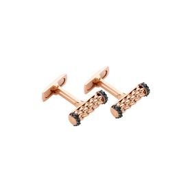 Roségold, Armschmuck, FOPE Solo Manschettenknöpfe mit schwarzen Diamanten 00206GX_BN_R_X3X_000