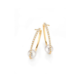 Gelbgold, Ohrringe, Gellner Wave Creole, Ref: 5-25146-01