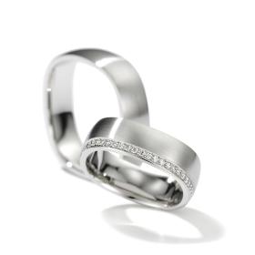 Platin, Ringe, Henrich & Denzel Forma Soft Trauringe  P3344.01000-P3341.60000