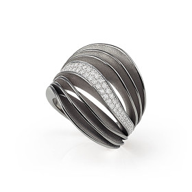 Gold farbig beschichtet, Ringe, Cammilli Velaa Pavé Ring GAN3269E