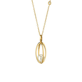 Gelbgold, Halsschmuck, Gellner Wave Collier mit Einhänger, Ref: 5-25170-01