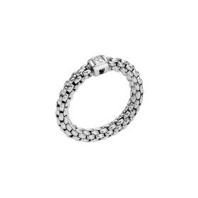 Weißgold, Ringe, FOPE Souls Flex'it Ring mit weissem Diamanten 09E08AX_BB_B_XBX_0XS