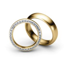 Gelbgold, Ringe, Henrich & Denzel Acanto Trauringe G4239.55036-G1905.55000