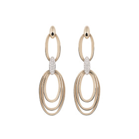         Roségold, Ohrringe, Cammilli Dune Chic Pavé Ohrringe GOR3676PAVN