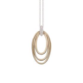 Gold, Halsschmuck, Annamaria Cammilli Dune Chic Pavé Anhänger mit Halskette GPE3671PAVN