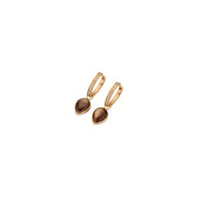 Roségold, Ohrringe, Gellner Melange Creolen mit Einhänger 5-23389-01