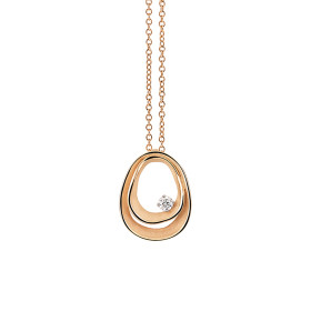 Roségold, Halsschmuck, Cammilli Dune Assolo Anhänger mit Halskette GPE3667J