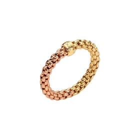 Roségold, Ringe, FOPE Essentials zweifarbiger Flex'it Ring mit rundem Halskettengeflecht 06E08AX_XX_3_XGX_0XS