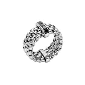 Weißgold, Ringe, FOPE Panorama Flex'it Ring mit schwarzen Diamanten 52504AX_BN_B_XBX_00S