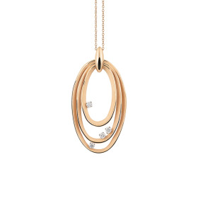 Roségold, Halsschmuck, Cammilli Dune Chic Anhänger mit Halskette GPE3673ICOJ