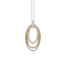 Weißgold, Halsschmuck, Cammilli Dune Chic Pavé Anhänger mit Halskette GPE3671PAVN