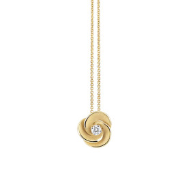 Gelbgold, Halsschmuck, Cammilli Desert Rose Anhänger mit Halskette, Ref: GPE3234U