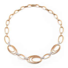 Weißgold, Halsschmuck, Annamaria Cammilli Dune Chic Pavé Collier GCO3677PAVJ