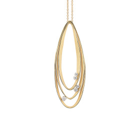 Gelbgold, Halsschmuck, Cammilli Velaa Star Anhänger mit Halskette GPE3082U