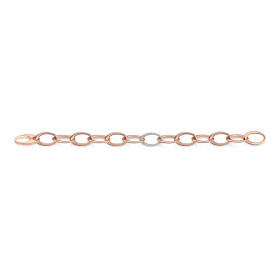         Roségold, Armschmuck, Emil Kraus Ellipse E121 Armband mit Diamantglied  57.22.E121.D2W-21