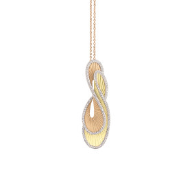 Weißgold, Halsschmuck, Annamaria Cammilli Regina Anhänger mit Halskette GPE3138R