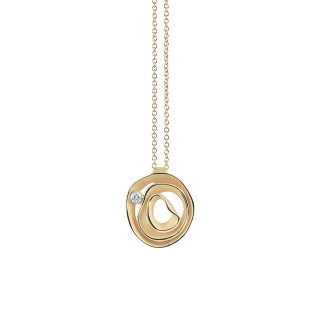 Gelbgold, Halsschmuck, Cammilli Dune Anhänger mit Halskette, Ref: GPE2442U