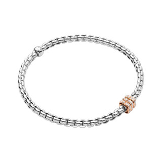 Weißgold, Armschmuck, FOPE Eka Flex'it Armband mit Diamantpavé, Ref: 73901BX_PB_B_RRR_0XS