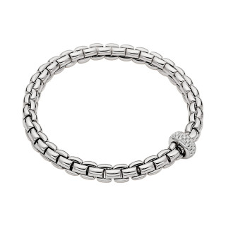 Weißgold, Armschmuck, FOPE Eka Flex'it Armband mit Diamantpavé, Ref: 70705BX_PB_B_XBX_0XS