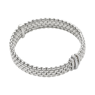 Weißgold, Armschmuck, FOPE Eka Flex'it Armband mit Diamantpavé, Ref: 58704BX_PB_B_BBB_0XS