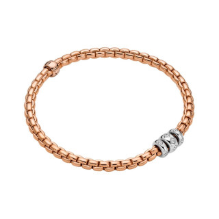Roségold, Armschmuck, FOPE Eka Flex'it Armband mit Diamantpavé, Ref: 73101B3_PB_R_BBB_0XS
