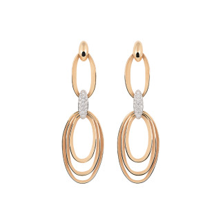 Roségold, Ohrringe, Cammilli Dune Chic Pavé Ohrringe, Ref: GOR3676PAVJ