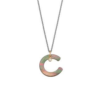 Silber farbig beschichtet, Halsschmuck, Gellner Love Letters Collier, Ref: 2-81714-03