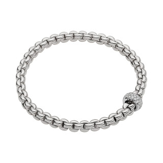 Weißgold, Armschmuck, FOPE Eka Flex'it Armband mit Diamantpavé, Ref: 72110BX_PB_B_XBX_0XS