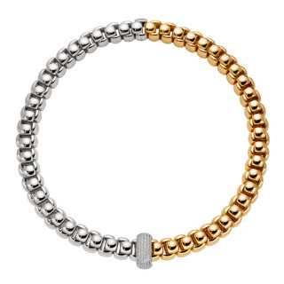 Gelbgold &amp;amp; Weißgold, Halsschmuck, FOPE Luna Halskette, Ref: 52107C2_PB_2_XBX_040