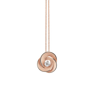 Roségold, Halsschmuck, Cammilli Desert Rose Anhänger mit Halskette, Ref: GPE3233P