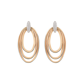 Roségold, Ohrringe, Cammilli Dune Chic Pavé Ohrringe, Ref: GOR3674PAVJ