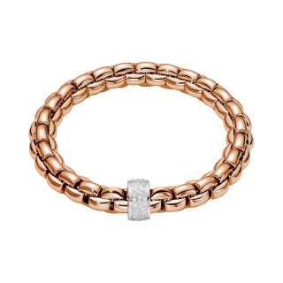 Roségold, Armschmuck, FOPE Eka Flex'it Armband mit Diamantpavé, Ref: 60411BX_PB_R_XBX_0XS