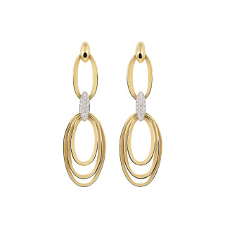 Gelbgold, Ohrringe, Cammilli Dune Chic Pavé Ohrringe, Ref: GOR3676PAVU